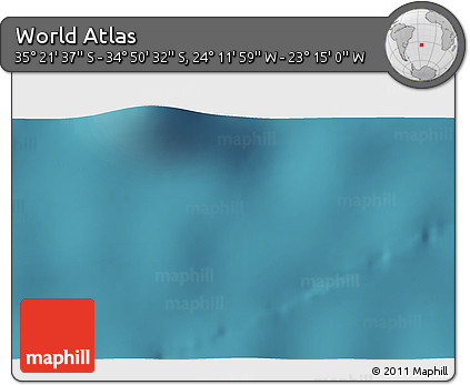 Satellite 3D Map of the Area around 35° 6' 5" S, 23° 43' 30" W