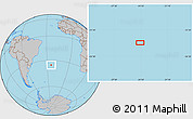 Gray Location Map of the area around 35° 6' 5" S, 24° 34' 30" W