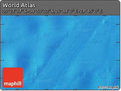 Physical Map of the Area around 35° 6' 5" S, 27° 16' 29" E