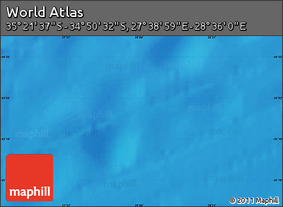 Physical Map of the Area around 35° 6' 5" S, 28° 7' 30" E