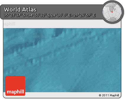 Satellite 3D Map of the Area around 35° 6' 5" S, 28° 58' 30" E
