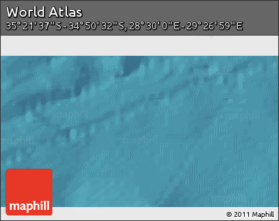 Satellite 3D Map of the Area around 35° 6' 5" S, 28° 58' 30" E