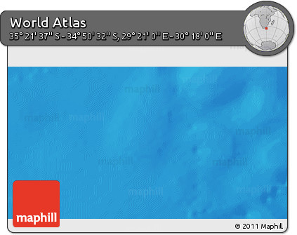 Shaded Relief 3D Map of the Area around 35° 6' 5" S, 29° 49' 30" E