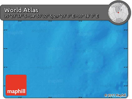 Physical Map of the Area around 35° 6' 5" S, 29° 49' 30" E