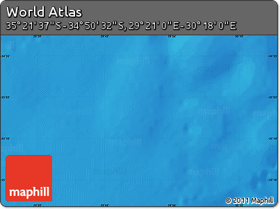 Physical Map of the Area around 35° 6' 5" S, 29° 49' 30" E