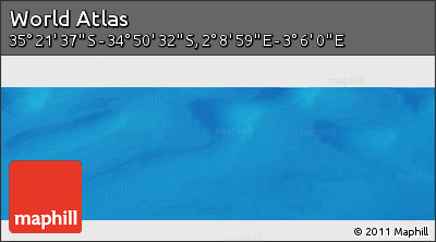 Physical Panoramic Map of the Area around 35° 6' 5" S, 2° 37' 30" E