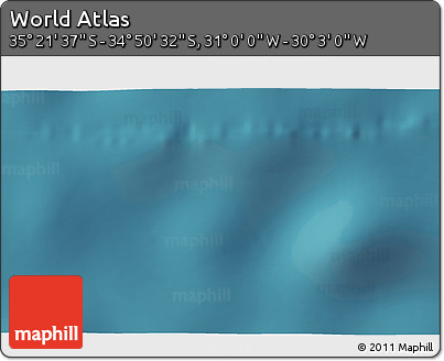 Satellite 3D Map of the Area around 35° 6' 5" S, 30° 31' 29" W