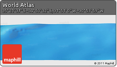 Physical Panoramic Map of the Area around 35° 6' 5" S, 31° 22' 30" W