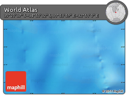 Physical Map of the Area around 35° 6' 5" S, 32° 22' 30" E