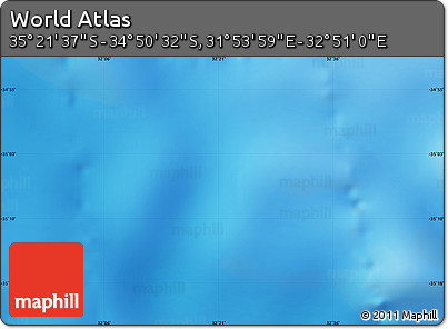 Physical Map of the Area around 35° 6' 5" S, 32° 22' 30" E