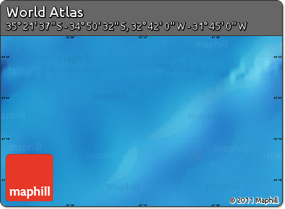 Physical Map of the Area around 35° 6' 5" S, 32° 13' 30" W
