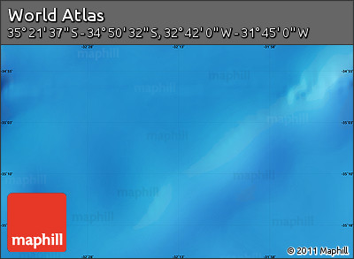 Shaded Relief Map of the Area around 35° 6' 5" S, 32° 13' 30" W