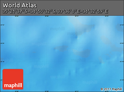 Physical Map of the Area around 35° 6' 5" S, 34° 4' 30" E
