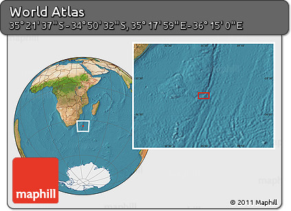 Satellite Location Map of the Area around 35° 6' 5" S, 35° 46' 29" E
