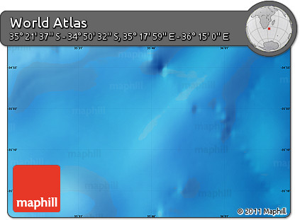 Physical Map of the Area around 35° 6' 5" S, 35° 46' 29" E