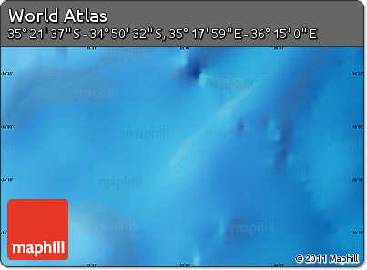 Physical Map of the Area around 35° 6' 5" S, 35° 46' 29" E