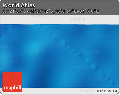 Shaded Relief 3D Map of the Area around 35° 6' 5" S, 36° 37' 30" E
