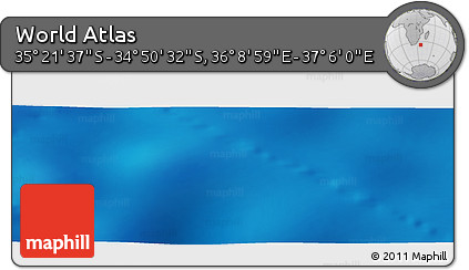 Physical Panoramic Map of the Area around 35° 6' 5" S, 36° 37' 30" E