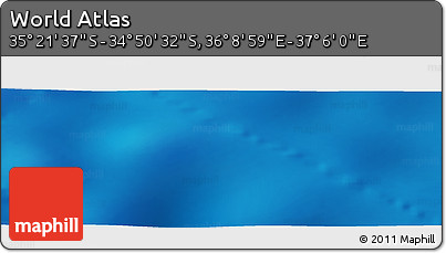 Physical Panoramic Map of the Area around 35° 6' 5" S, 36° 37' 30" E
