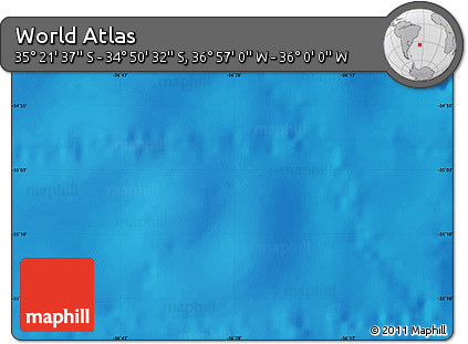 Physical Map of the Area around 35° 6' 5" S, 36° 28' 30" W