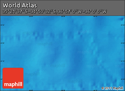 Physical Map of the Area around 35° 6' 5" S, 36° 28' 30" W