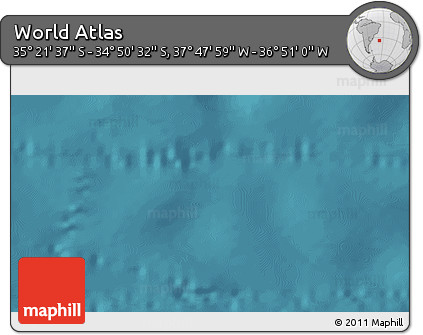 Satellite 3D Map of the Area around 35° 6' 5" S, 37° 19' 30" W