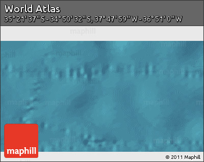 Satellite 3D Map of the Area around 35° 6' 5" S, 37° 19' 30" W