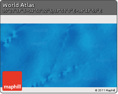 Physical 3D Map of the Area around 35° 6' 5" S, 38° 19' 30" E