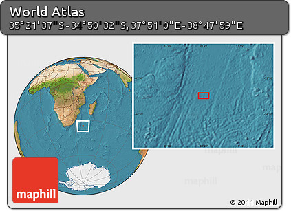 Satellite Location Map of the Area around 35° 6' 5" S, 38° 19' 30" E