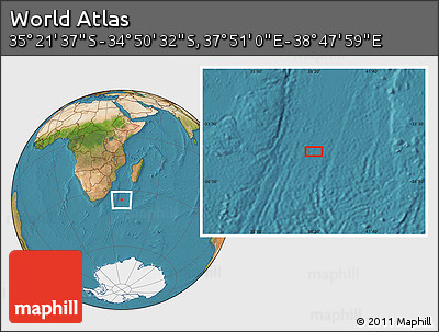 Satellite Location Map of the Area around 35° 6' 5" S, 38° 19' 30" E