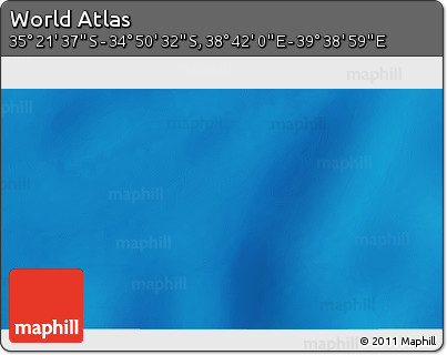 Shaded Relief 3D Map of the Area around 35° 6' 5" S, 39° 10' 29" E