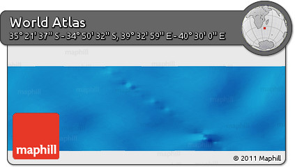Physical Panoramic Map of the Area around 35° 6' 5" S, 40° 1' 29" E