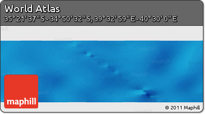 Physical Panoramic Map of the Area around 35° 6' 5" S, 40° 1' 29" E