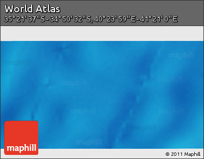 Shaded Relief 3D Map of the Area around 35° 6' 5" S, 40° 52' 30" E