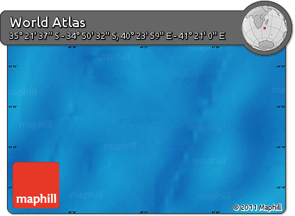 Physical Map of the Area around 35° 6' 5" S, 40° 52' 30" E