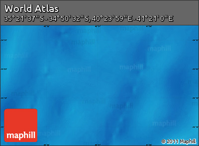 Physical Map of the Area around 35° 6' 5" S, 40° 52' 30" E