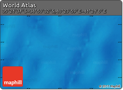 Physical Map of the Area around 35° 6' 5" S, 40° 52' 30" E