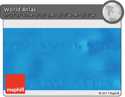 Physical 3D Map of the Area around 35° 6' 5" S, 40° 43' 30" W