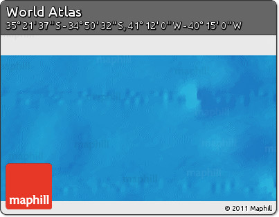 Physical 3D Map of the Area around 35° 6' 5" S, 40° 43' 30" W