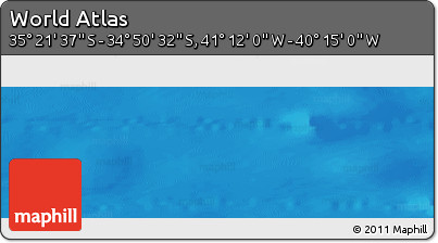Physical Panoramic Map of the Area around 35° 6' 5" S, 40° 43' 30" W