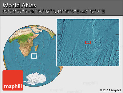 Satellite Location Map of the Area around 35° 6' 5" S, 41° 43' 30" E