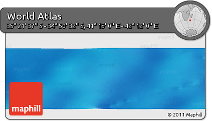 Physical Panoramic Map of the Area around 35° 6' 5" S, 41° 43' 30" E