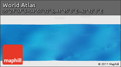 Physical Panoramic Map of the Area around 35° 6' 5" S, 41° 43' 30" E