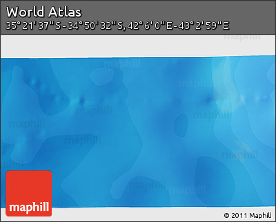 Political 3D Map of the Area around 35° 6' 5" S, 42° 34' 30" E