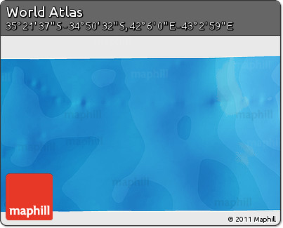 Political 3D Map of the Area around 35° 6' 5" S, 42° 34' 30" E