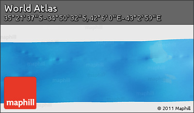 Physical Panoramic Map of the Area around 35° 6' 5" S, 42° 34' 30" E