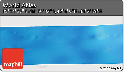 Physical Panoramic Map of the Area around 35° 6' 5" S, 42° 34' 30" E