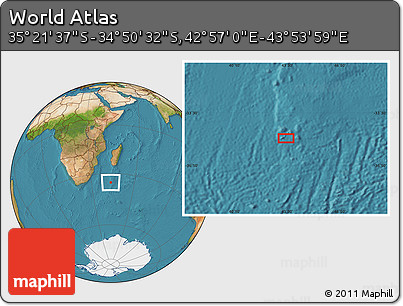 Satellite Location Map of the Area around 35° 6' 5" S, 43° 25' 29" E