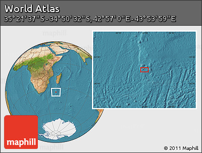 Satellite Location Map of the Area around 35° 6' 5" S, 43° 25' 29" E