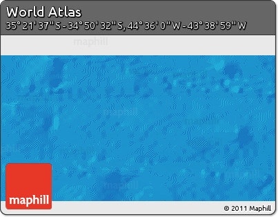 Physical 3D Map of the Area around 35° 6' 5" S, 44° 7' 30" W